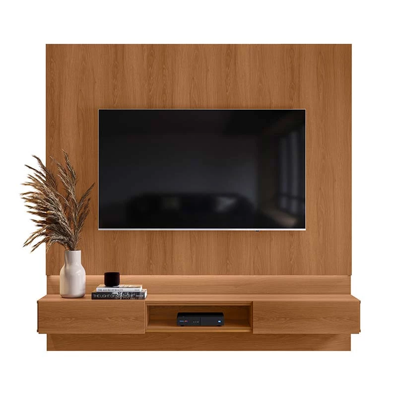 Painel Para TV 70 Polegadas 180cm Com LED Paris Lukaliam Jequitiba