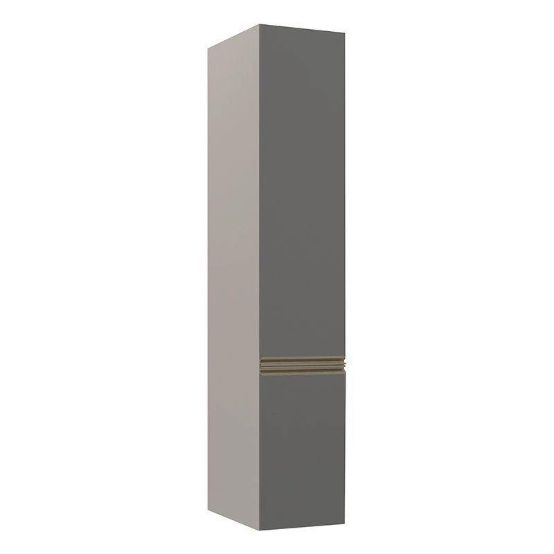 Módulo Paneleiro 40cm 2 Portas 100% MDF Cozinha Modulada Gold Robel Fendi/Cinza