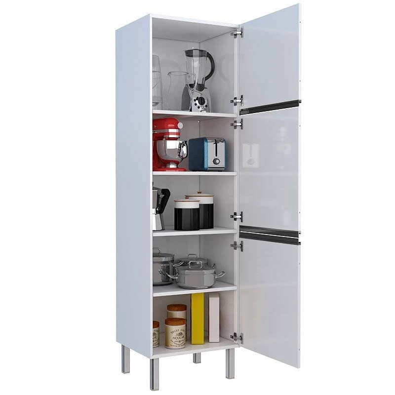 Paneleiro De Aço 60x214 Cozinha Gaia Cozimax Branco