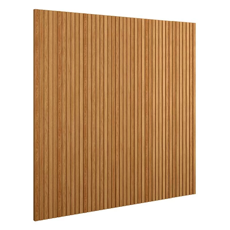 Placa Painel Ripado Parede 252cm x 250cm Bali Lukaliam Freijo