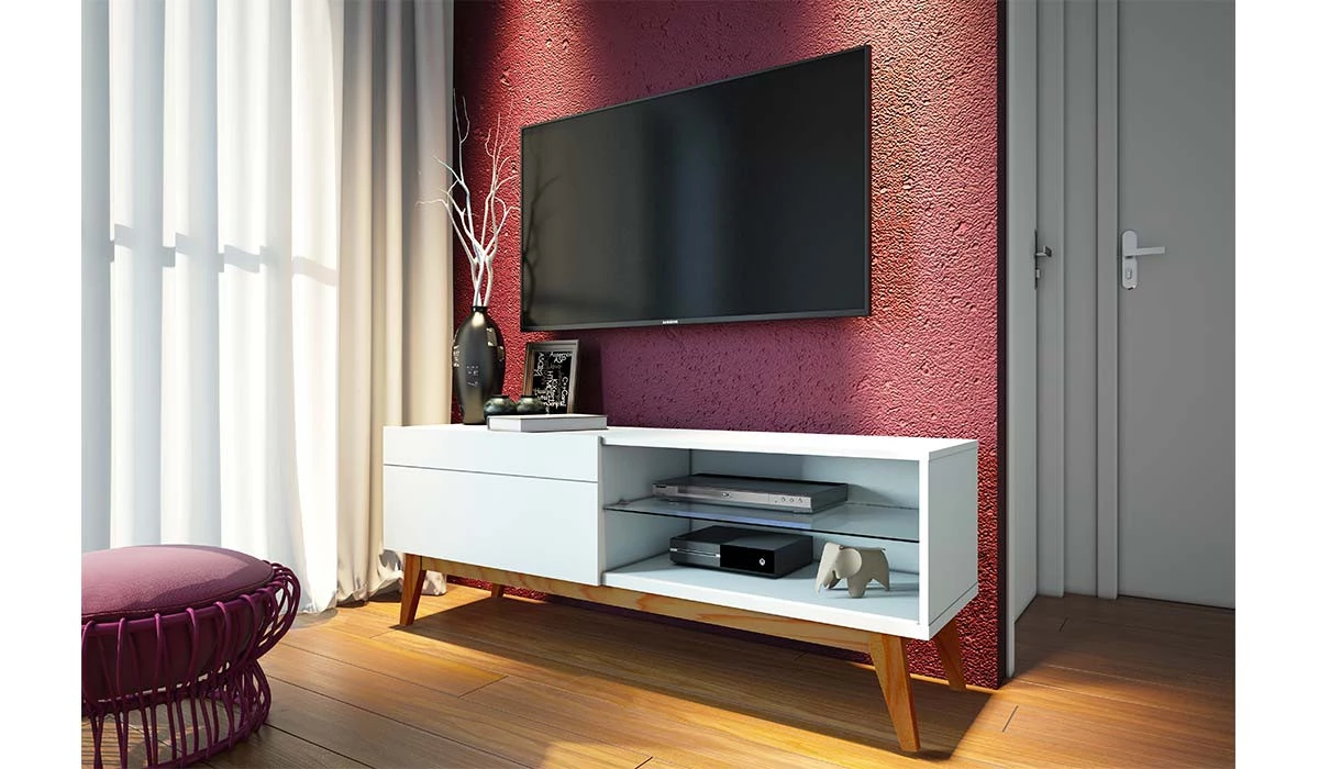 Rack Pequeno TV 55 Polegadas Classic 1G 1.4 Imcal Branco