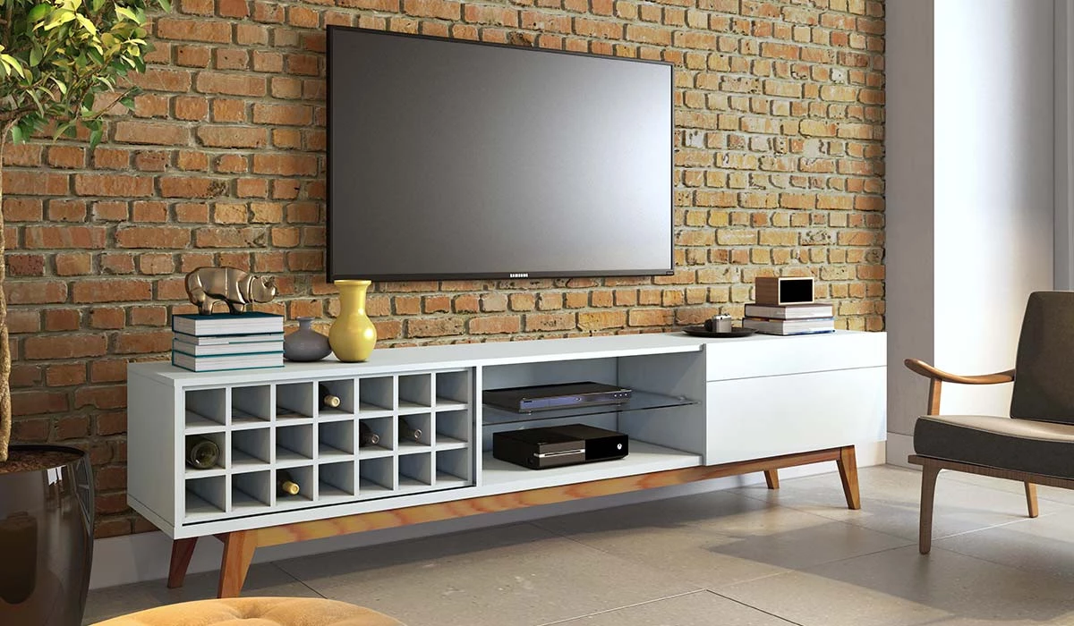 Rack Para Sala TV até 65 Polegadas Classic AD 1.8 Imcal Branco