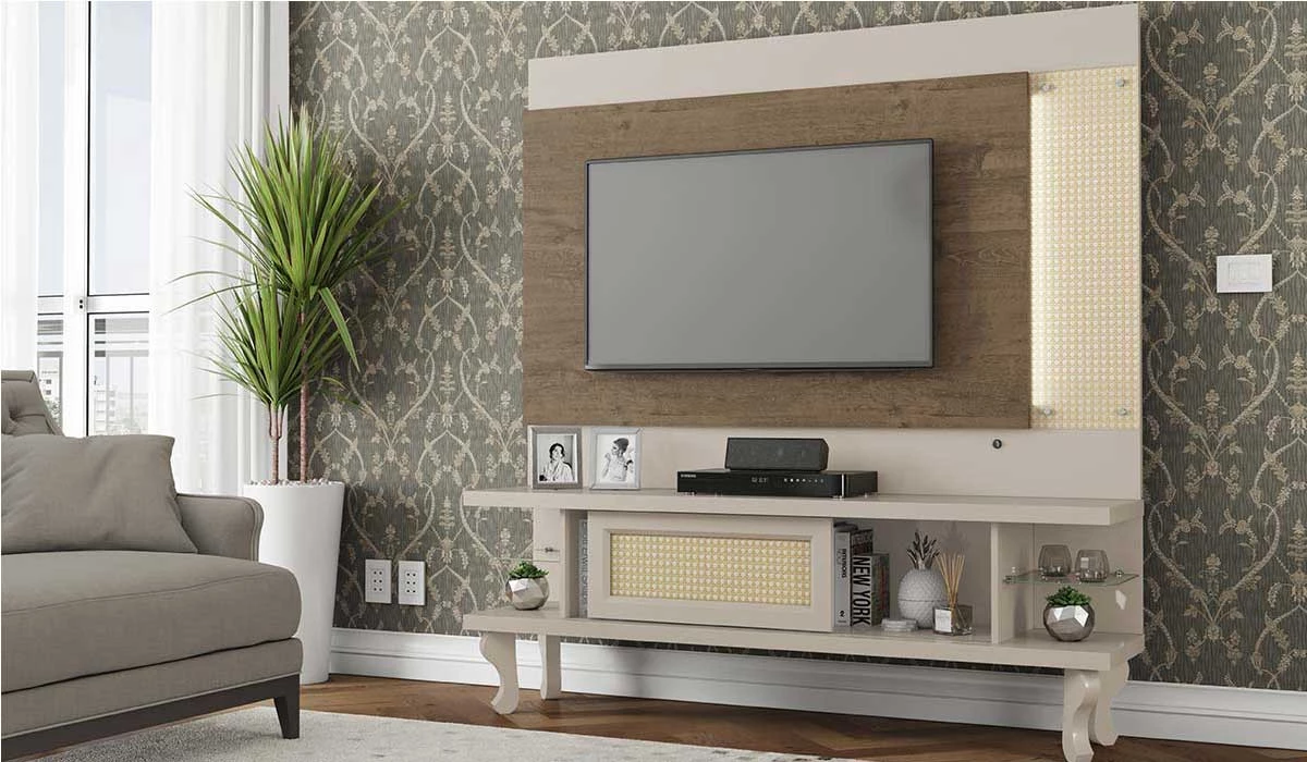 Home Luminos Para TV 46 Polegadas Patrimar Demolição/Off White