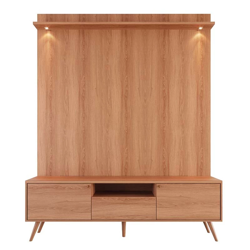 Rack Com Painel 183cm Para TV 70 Polegadas River 1.83 Lukaliam Jequitiba