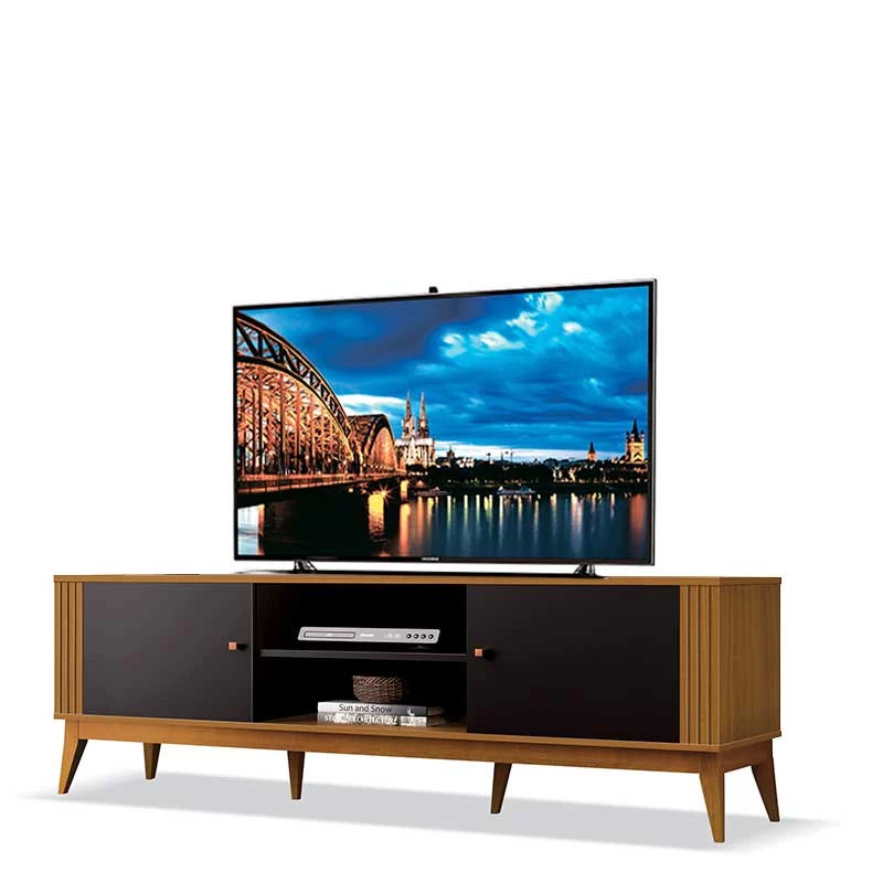Rack Ripado Legacy 160cm Para TV 60 Polegadas EDN Cedro/Preto