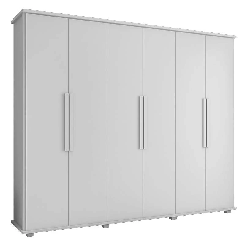 Guarda Roupa Casal 6 Portas 271cm Canada RV Móveis Branco