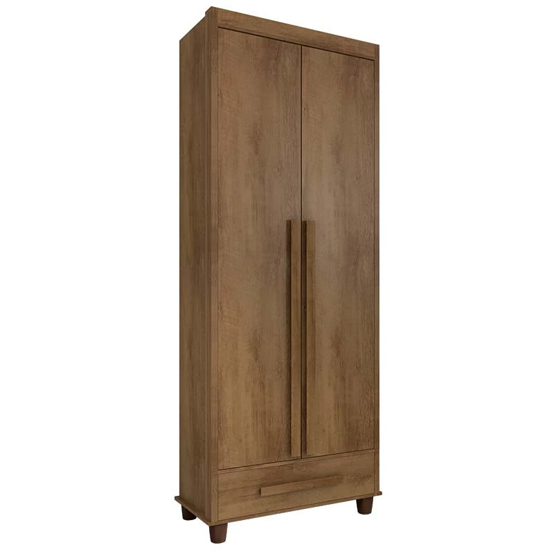 Guarda Roupa Pequeno 85cm Solteiro 2 Portas Dubai RV Móveis Cinamomo