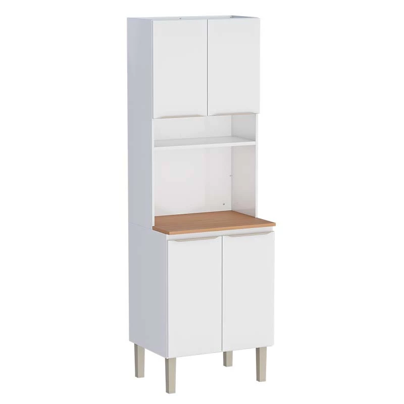Torre Quente de Aço Para Micro-Ondas com Tampo 67cm Flora Cozimax Branco