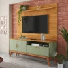Rack com Painel 160cm Quarto Sala Para TV 60 Sirius 1.6 Patrimar Alecrim/Cinamomo
