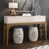 Aparador Para Sala de Jantar 139cm Amalfi Lukaliam Off White/Canela