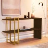 Aparador 136cm Pés Ferro 4034 Luxo JB Bechara Canela/Dourado
