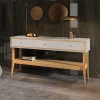 Aparador Retrô 3 Gavetas 154cm Bari EDN Fendi/Freijo