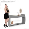 Aparador Sala Estar Sublime Gelius Cinza/Off White