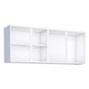 Armário Aéreo de Cozinha Aço 4 Portas Juno/Apolo 140 Cozimax Cinza Argila