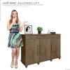 Balcão Buffet Sala Jantar 137cm 3 Portas Gaveta Rubi RV Móveis Freijó
