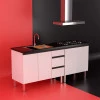 Balcão de Aço Para Cooktop 5 Bocas 2 Portas 77cm Gaia Flat Cozimax Branco