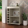 Barzinho Adega Para Sala 64cm x 88cm Com Rodízios Silicone Londres Patrimar Off White