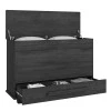 Baú Organizador Quarto com Gaveta 137cm Itália RV Móveis Grafite