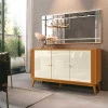 Balcão Buffet Sala Jantar 3 Portas 1 Gaveta Argo 140cm EDN Cedro/Off White