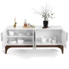 Buffet Para Sala de Jantar Amalfi Lukaliam Branco/Noce
