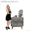 Balcão Buffet Pequeno 2 Portas 82cm Surina EAX Móveis Cinza/Tauari