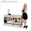 Buffet Sala Jantar Espelhado 3 Portas Malbec EDN Off White