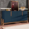Buffet Balcão Sala de Jantar 4 Portas Lizz 1.7 Casa D Azul/Cedro