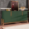Buffet Balcão Sala de Jantar 4 Portas Lizz 1.7 Casa D Verde/Cedro