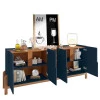 Buffet Balcão Sala de Jantar 4 Portas Adega Lizz 1.9 Casa D Azul/Cedro
