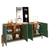 Buffet Balcão Sala de Jantar 4 Portas Adega Lizz 1.9 Casa D Verde/Cedro