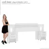 Cabeceira Com LED Casal / Queen Bahamas Mirarack Branco
