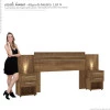 Cabeceira Com LED Casal / Queen Bahamas Mirarack Canela