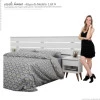 Cabeceira Para Cama Box Casal Qeen ou King Roma Gelius Branco