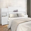 Cabeceira Box Casal / Queen / King Com 2 Criados Síria RV Móveis Branco