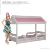 Cama Casinha Infantil Solteiro Sleep Gelius Branco/Rosa