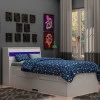 Cama Bibox com Auxiliam de Solteiro Para Colchão de 88cm Teen Gelius Branco/Azul