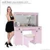 Penteadeira Camarim Lady com Banqueta Mirarack Rosa