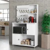 Cantinho do Café Balcão Para Micro-Ondas  90cm Aconchego Patrimar Branco