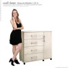 Cômoda Sapateira 4 Gavetas Belle Lukaliam Champagne