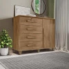 Cômoda com Sapateira 120cm 4 Gavetas Quarto Grécia RV Móveis Cinamomo