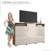 Cômoda Grande Organizadora 8G Ipanema Lukaliam Amêndoa/Off White