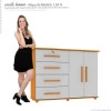 Cômoda com Sapateira Jade Mirarack Cedro/Off White