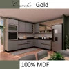 Módulo Torre Micro-Ondas Forno 70cm x 208cm 100% MDF Cozinha Modulada Gold Robel Fendi/Cinza