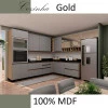 Módulo Torre Micro-Ondas Forno 70cm x 208cm 100% MDF Cozinha Modulada Gold Robel Hanover/Cinza