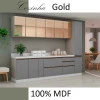 Módulo Paneleiro 40cm 2 Portas 100% MDF Cozinha Modulada Gold Robel Fendi/Cinza