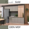 Módulo Paneleiro 70cm Com Vidro Reflecta 100% MDF Cozinha Modulada Gold Robel Fendi/Fendi/Reflecta
