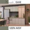 Módulo Paneleiro 70cm Com Vidro Reflecta 100% MDF Cozinha Modulada Gold Robel Hanover/Fendi/Reflecta