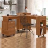 Mesa em L Para Escritório Quarto Computador 138x144cm Alessa Lukaliam Jequitiba