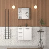 Gabinete Para Banheiro Aço Ameixa 60 Cozimax Branco