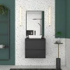 Gabinete Para Banheiro Gaia 60 Com Cuba Cubo Cozimax Preto